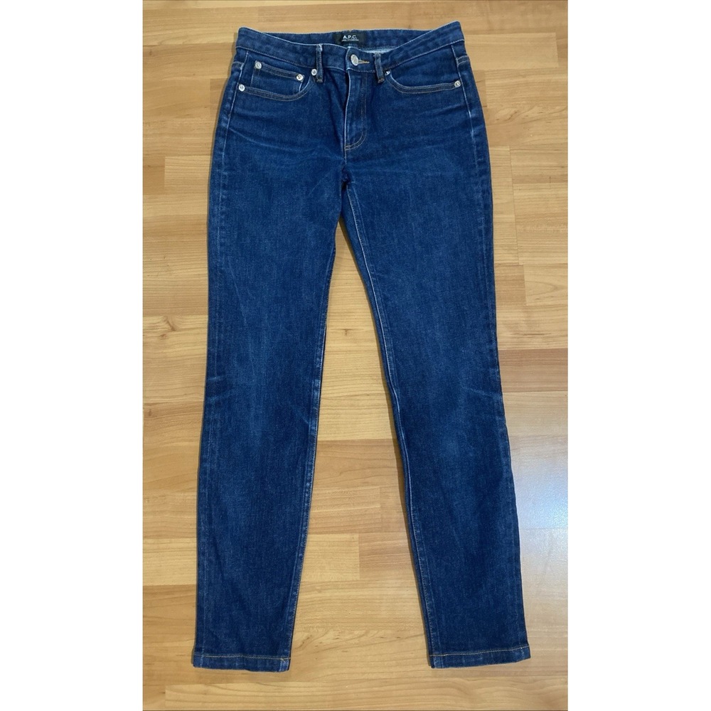 A.P.C. High Standard Medium Wash 5 Pocket Logo Hardware Jeans Womens‎ Size 27
